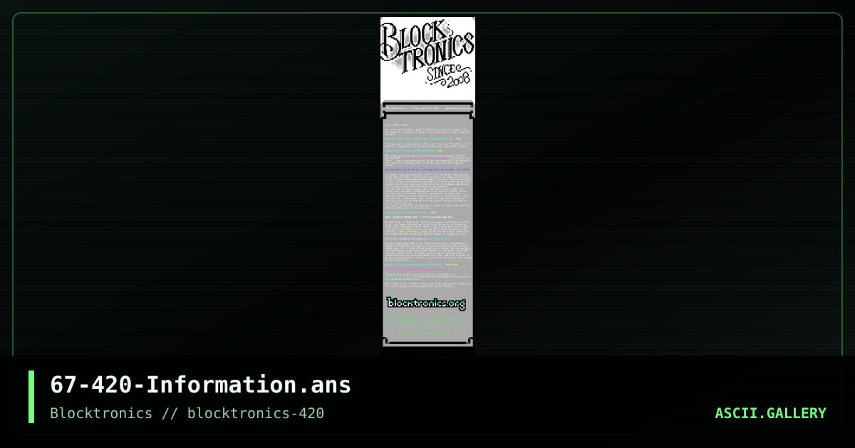 67-420-Information.ans, by misfit, avenging angel, 2018