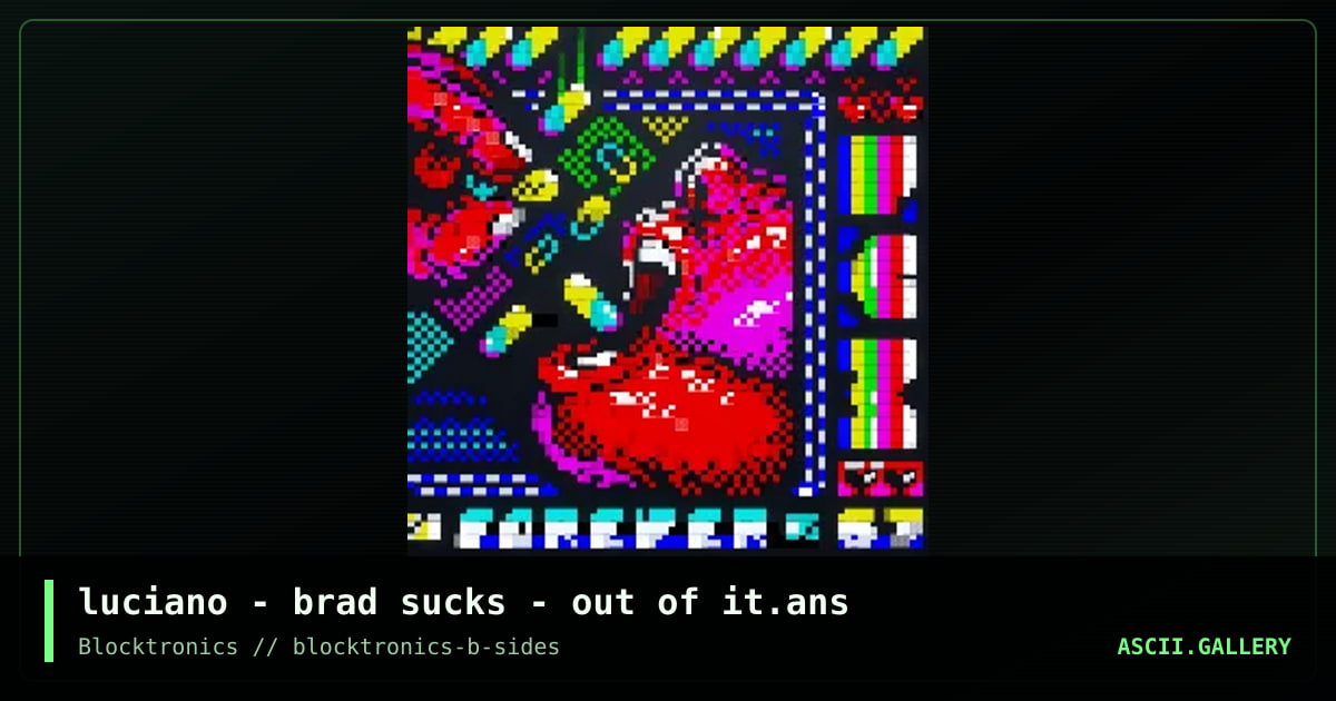 luciano - brad sucks - out of it.ans, by luciano, 2017