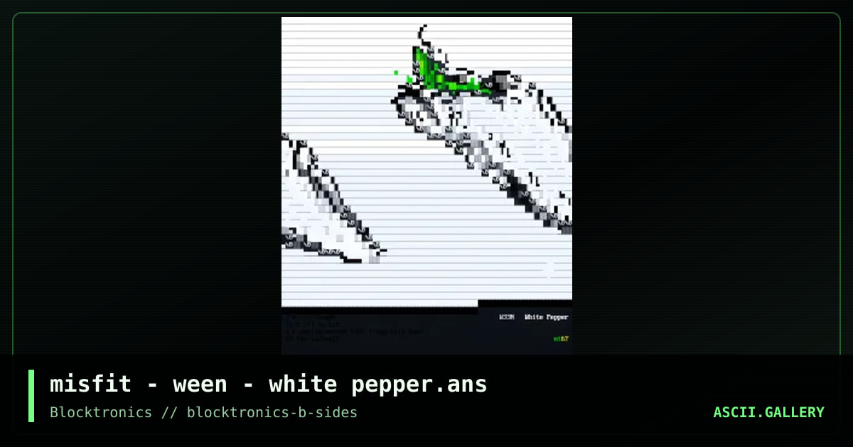 misfit - ween - white pepper.ans, by misfit, 2017