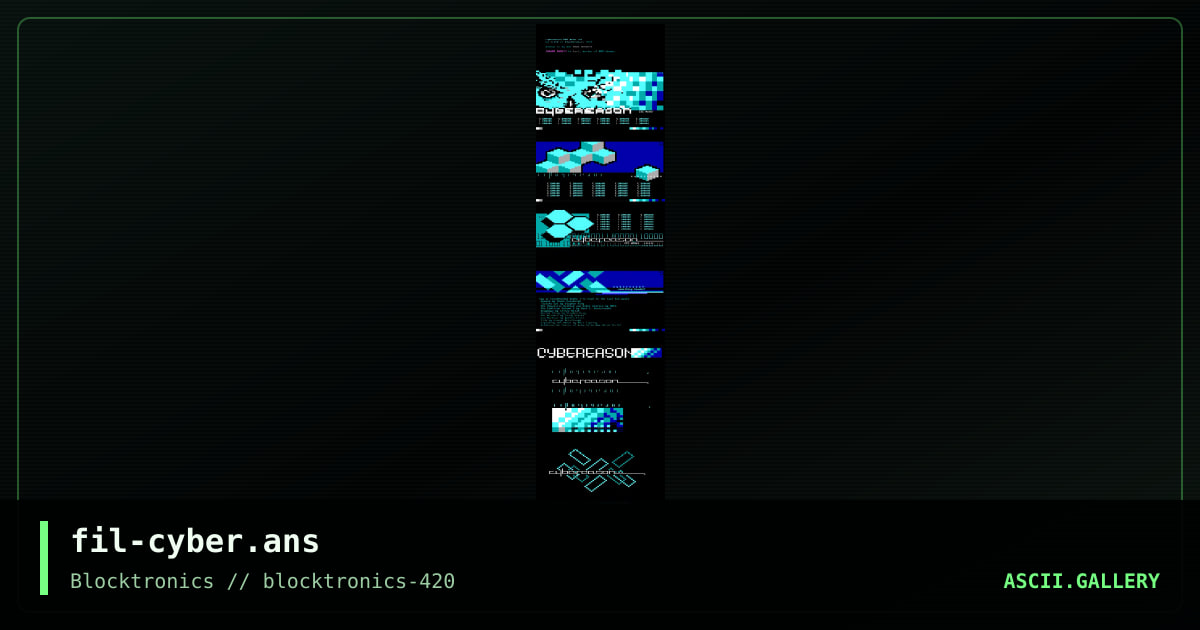 cybereason BBS menu set, by filth, 2018