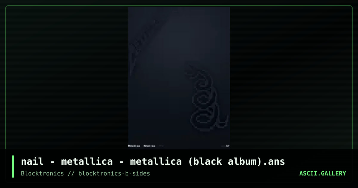 metallica, by nail, 2017