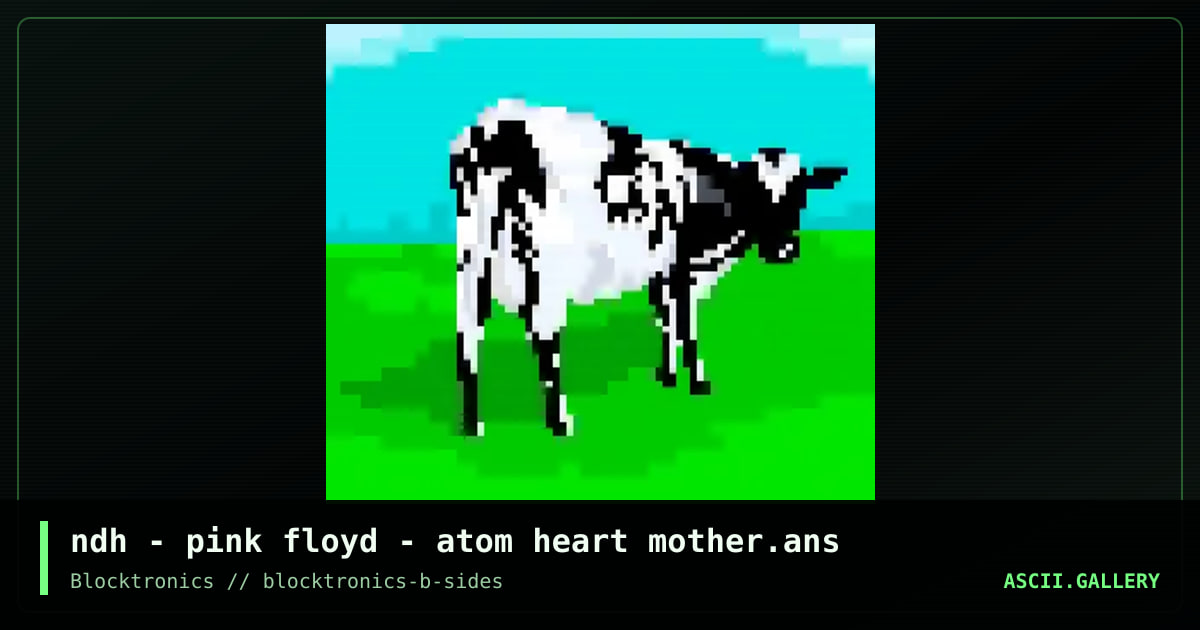 Pink Floyd - Atom Heart Mother, by ndh, 2017