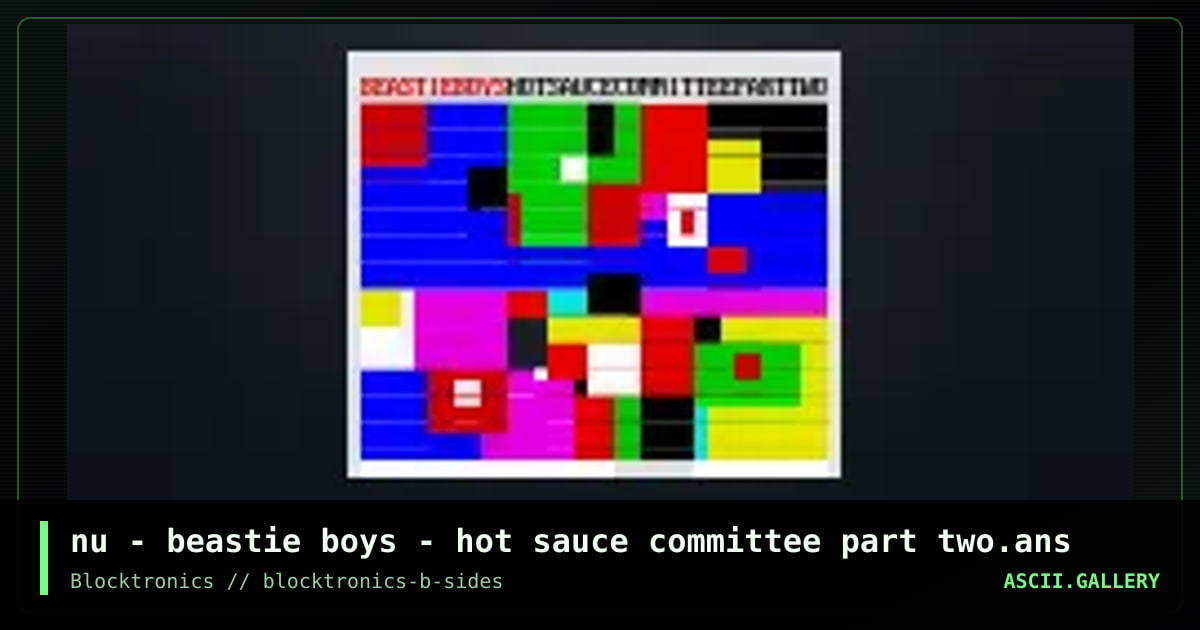 nu - beastie boys - hot sauce committee part two.ans, by nuskooler, 2017