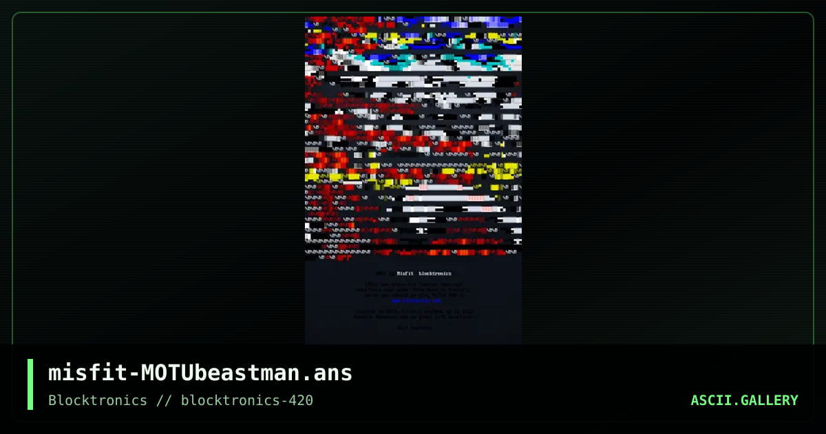 misfit-MOTUbeastman.ans, by misfit, 2018