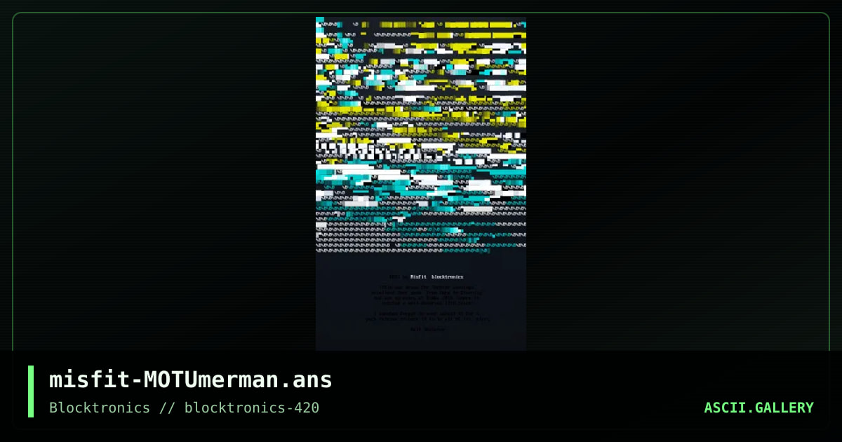misfit-MOTUmerman.ans, by misfit, 2018
