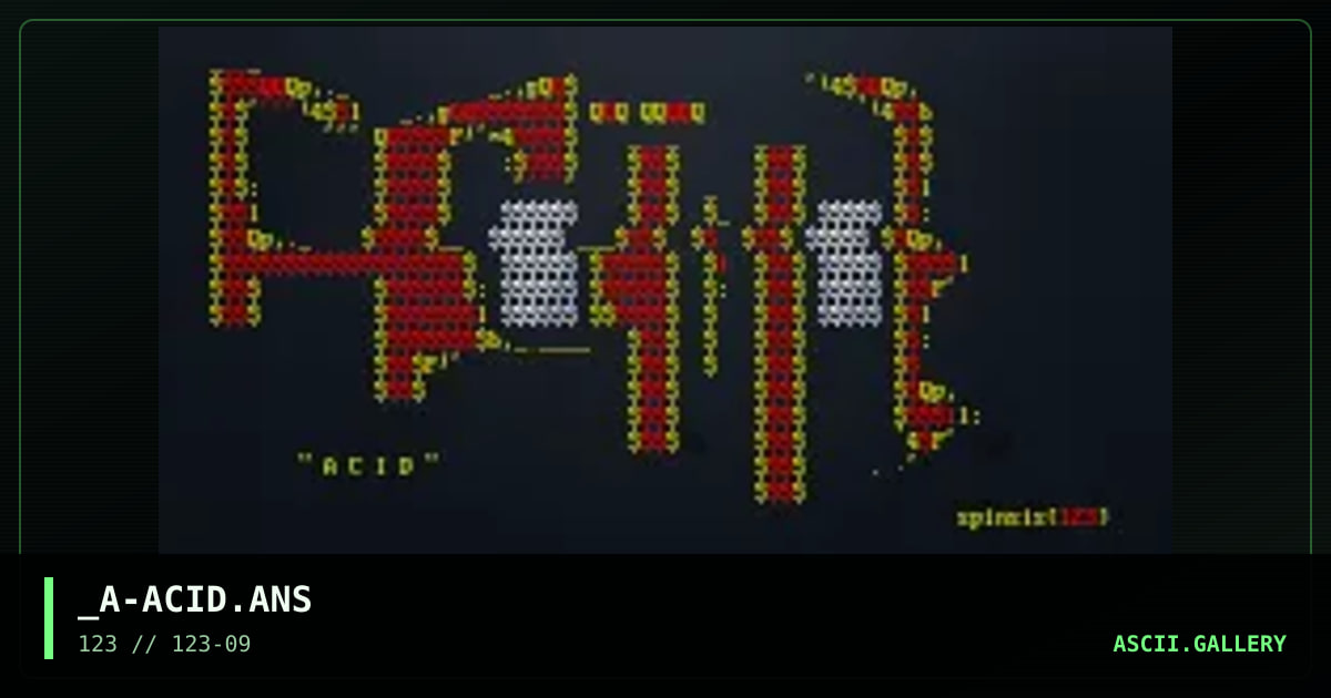 A C I D, by absent spinsister, 2001