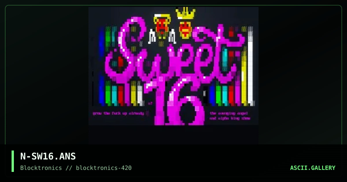 sweet sixteen, by nail, 2018