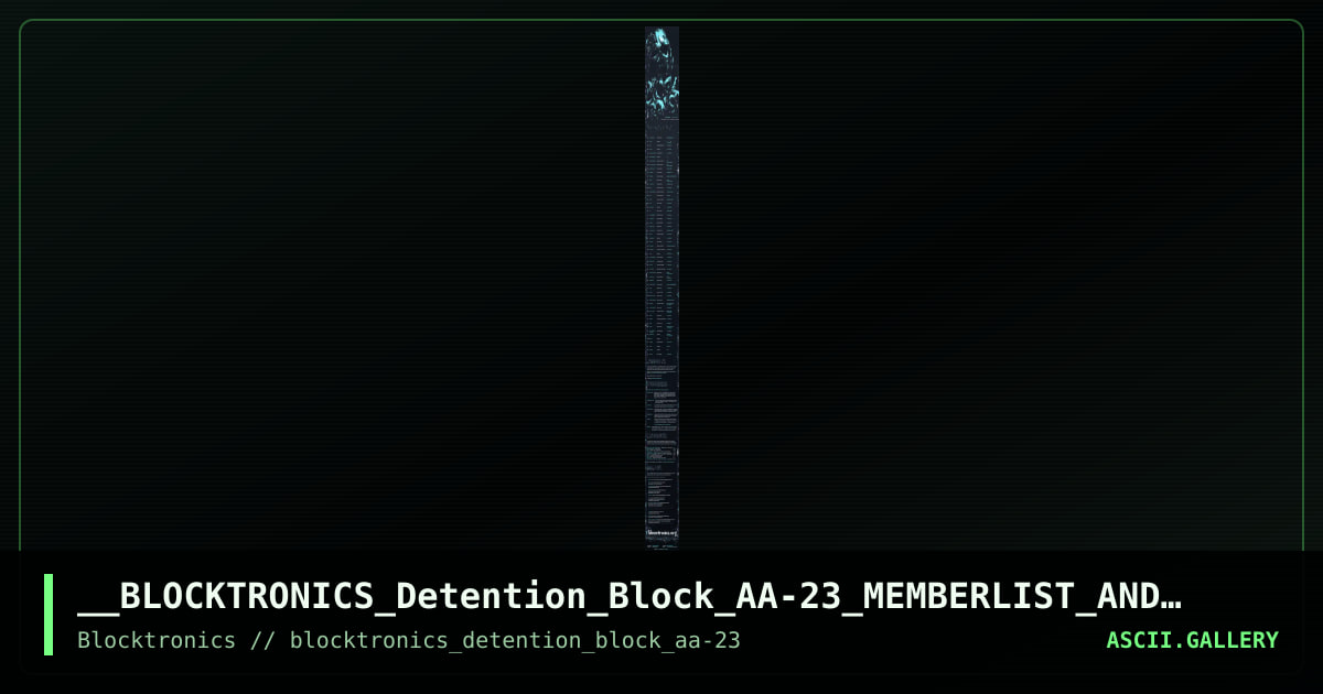 67_19: detention block aa-23 (info), by enzo, nail, 2017
