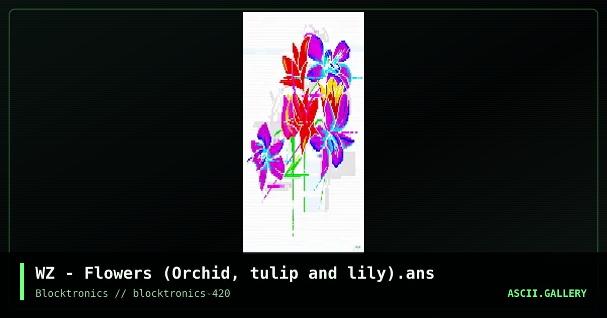 Orchid, tulip and lily, by whazzit, 2018