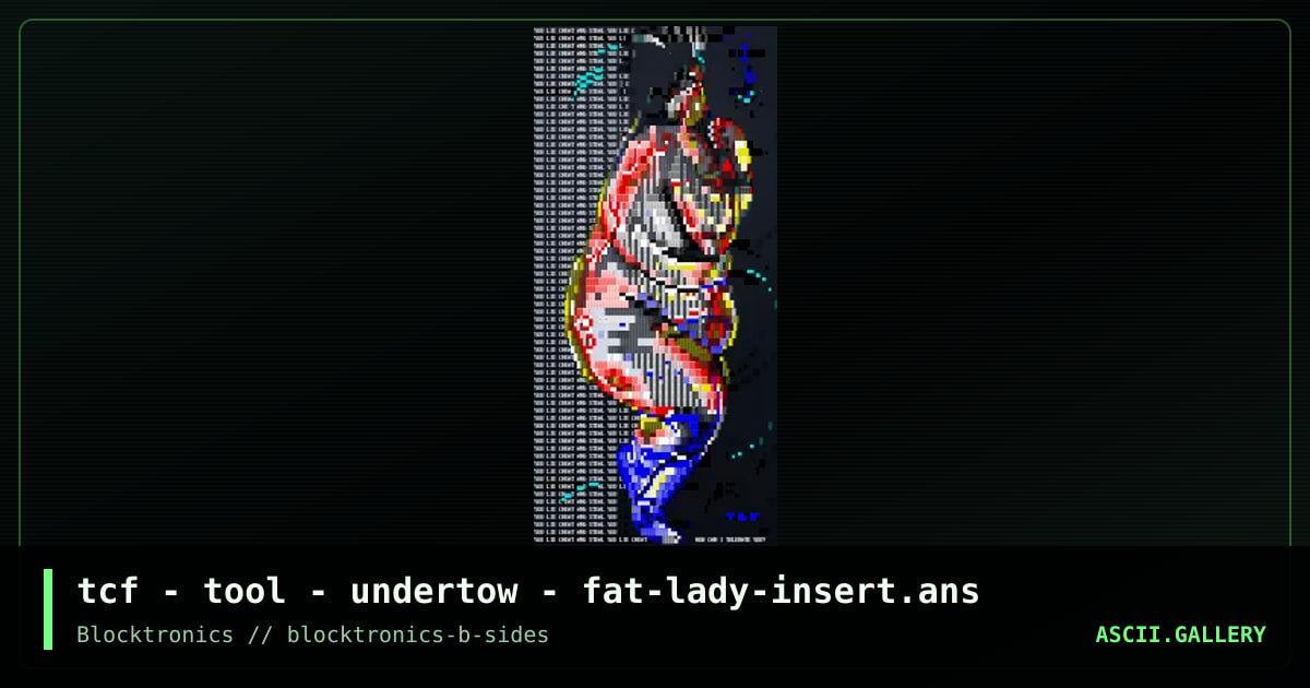 tool - undertow fat lady insert, by tcf, 2017