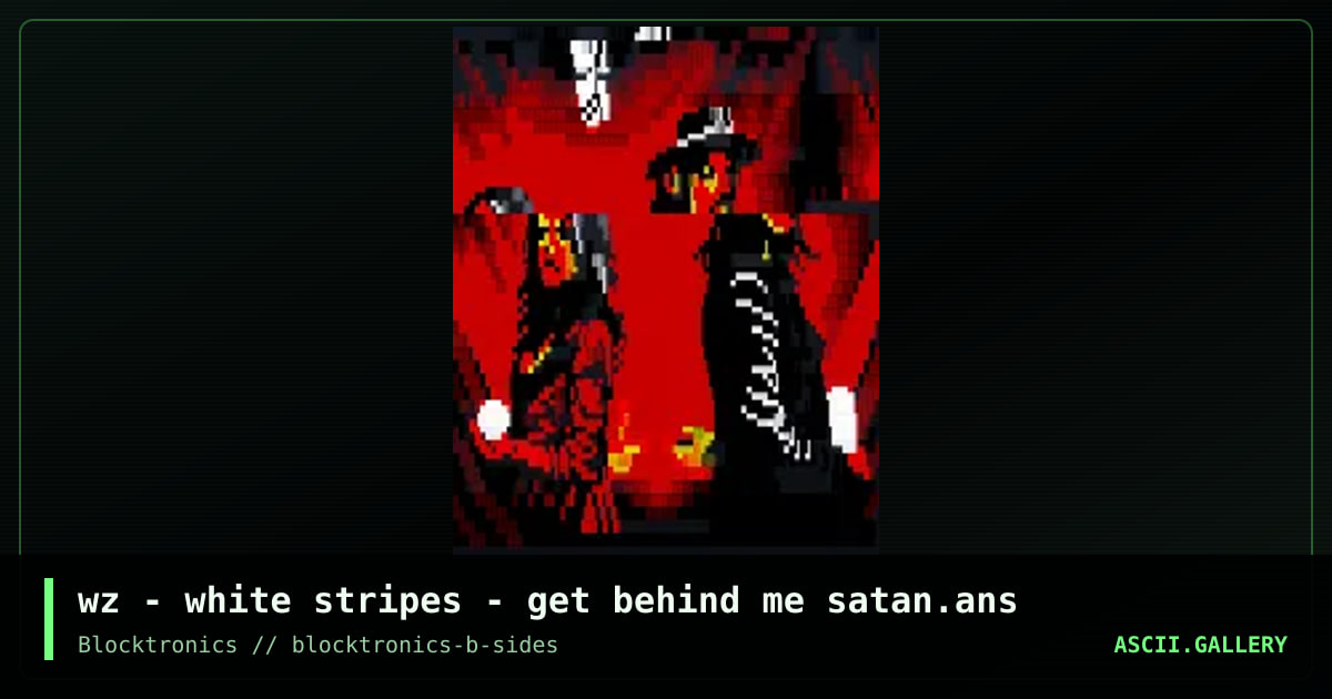 White Stripes - Get Behind Me Satan, by whazzit, 2017