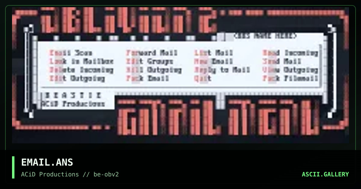 EMAIL.ANS, by beastie, 1994