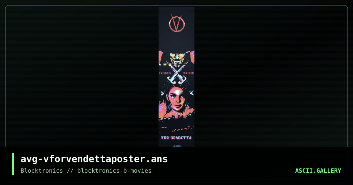 V for Vendetta, by avenging angel, 2018