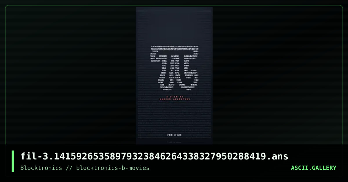 3.141592653589793238462643383279502, by filth, 2018