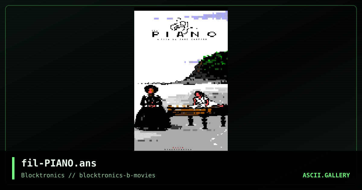 The Piano, by filth, 2018