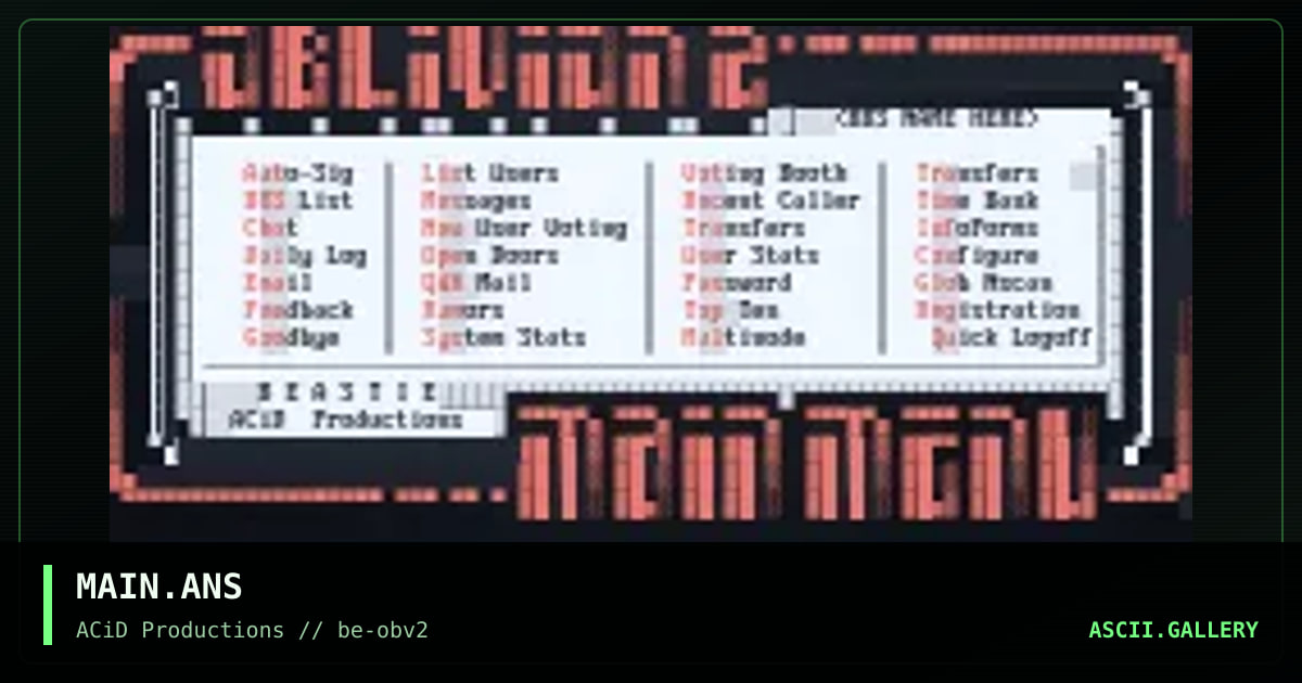 MAIN.ANS, by beastie, 1994