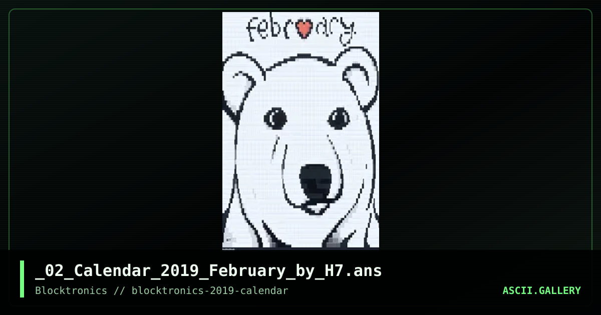_02_Calendar_2019_February_by_H7.ans, by h7, 2018