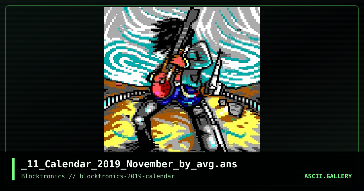 _11_Calendar_2019_November_by_avg.ans, by avenging angel, 2018