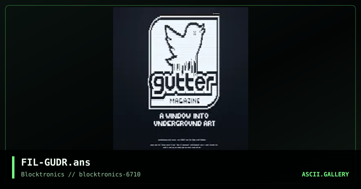 gUTTER eMAG!@, by filth, 2018