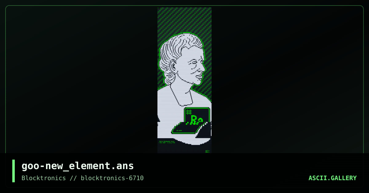 New Element, by goo, mypalgoo, 2018