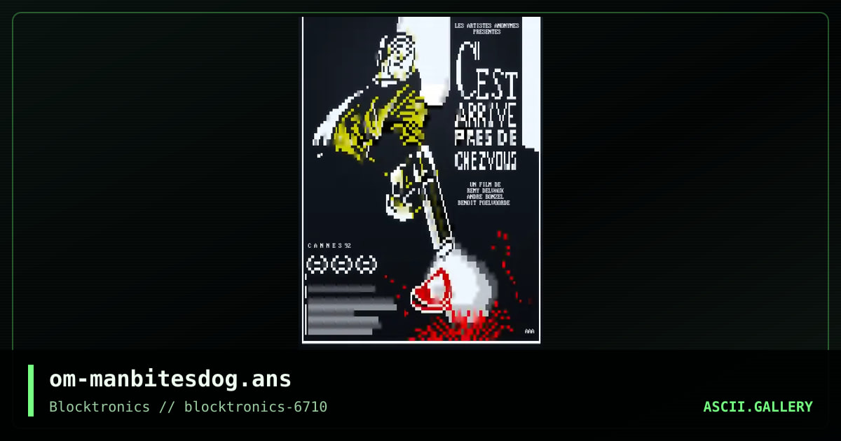Man Bites Dog, by otium, 2018