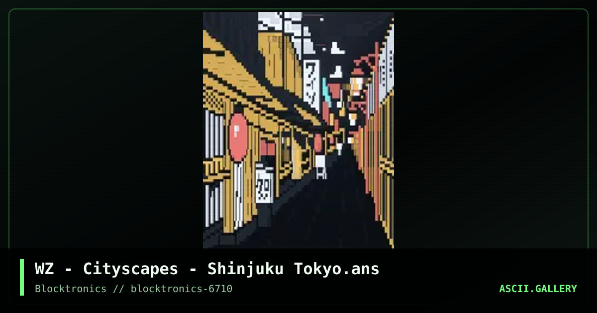 Cityscapes - Shinjuku Alley Tokyo, by whazzit, 2018