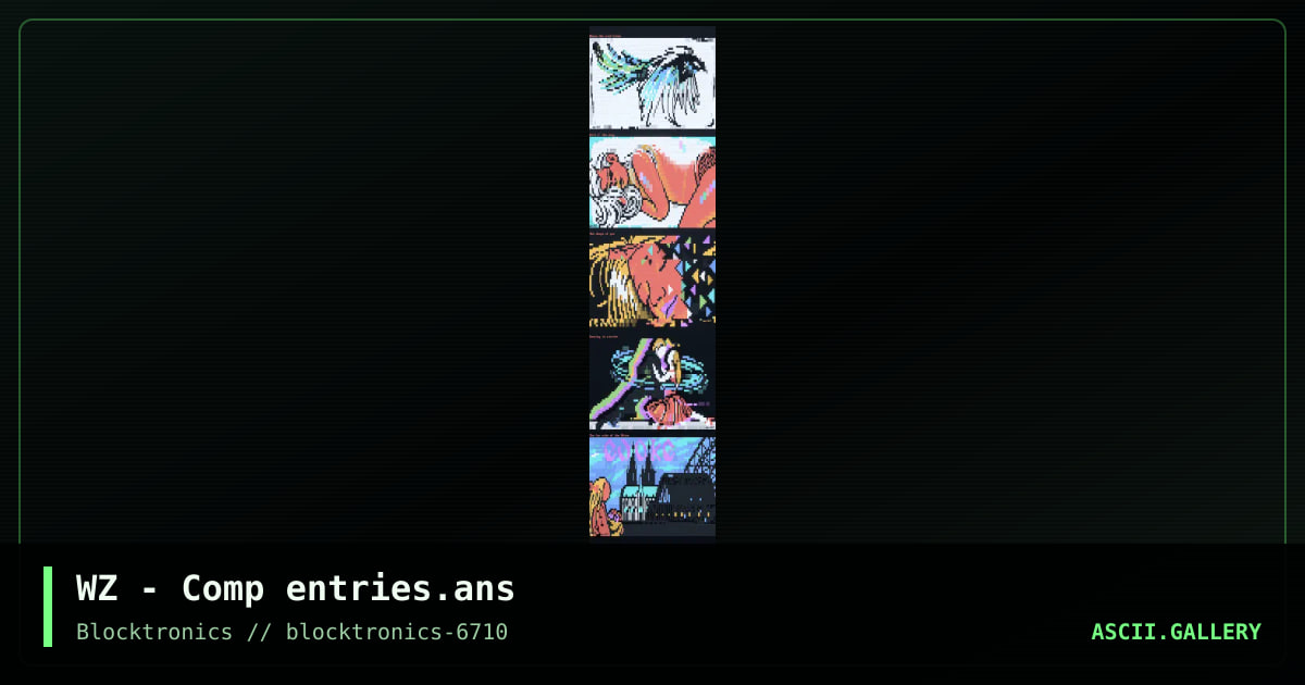 Competition Entries, by whazzit, 2018