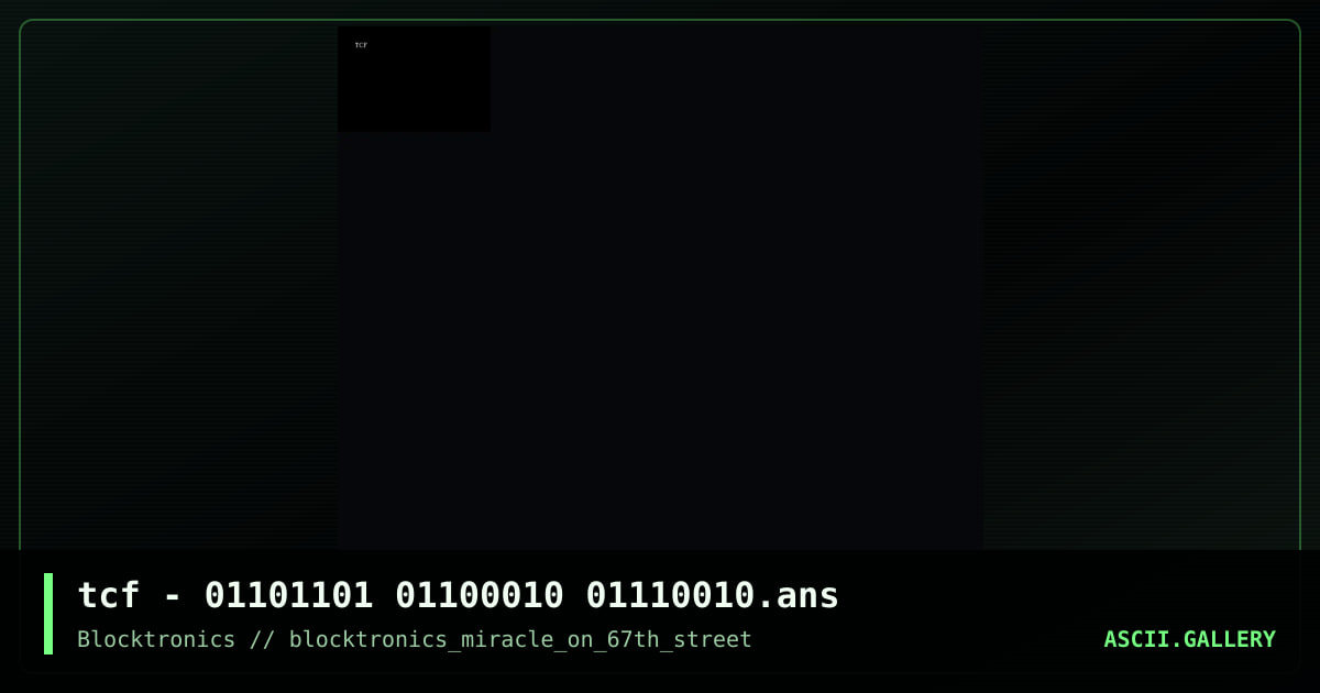 master boot records, by tcf, 2018