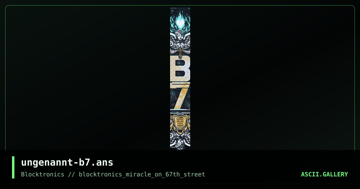 B7, by ungenannt, 2018