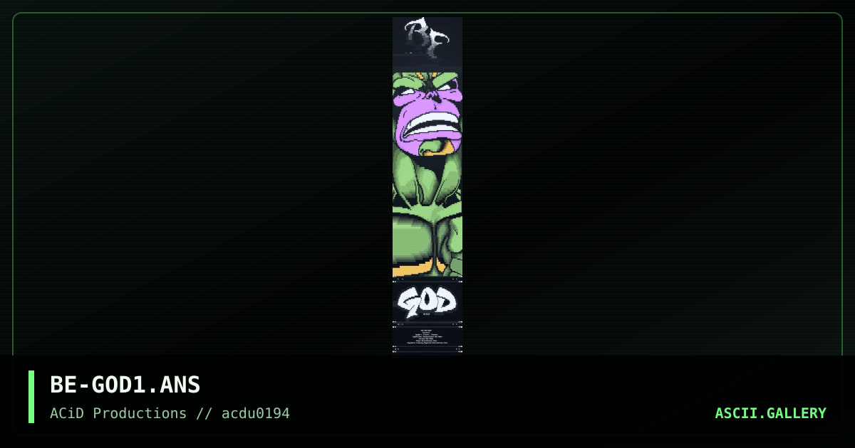 BE-GOD1.ANS, by beastie, 1994