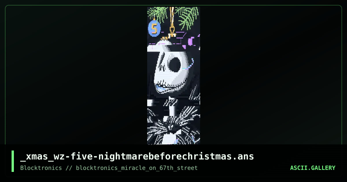 Five - Nightmare Before Christmas, by whazzit, 2018
