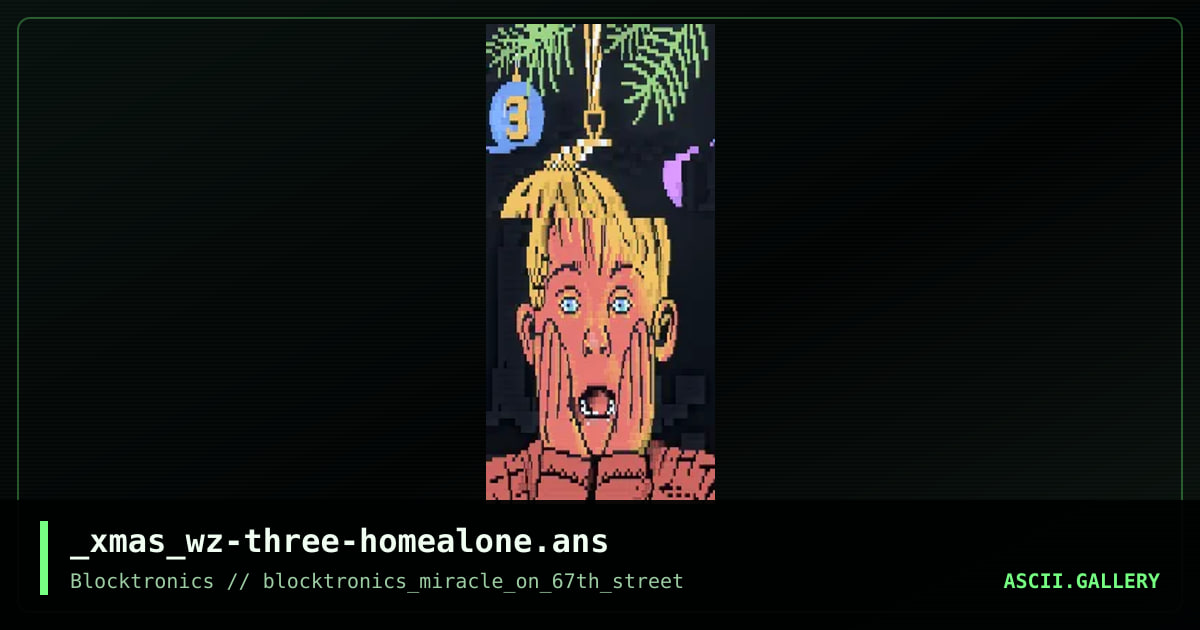 Three - Home Alone, by whazzit, 2018