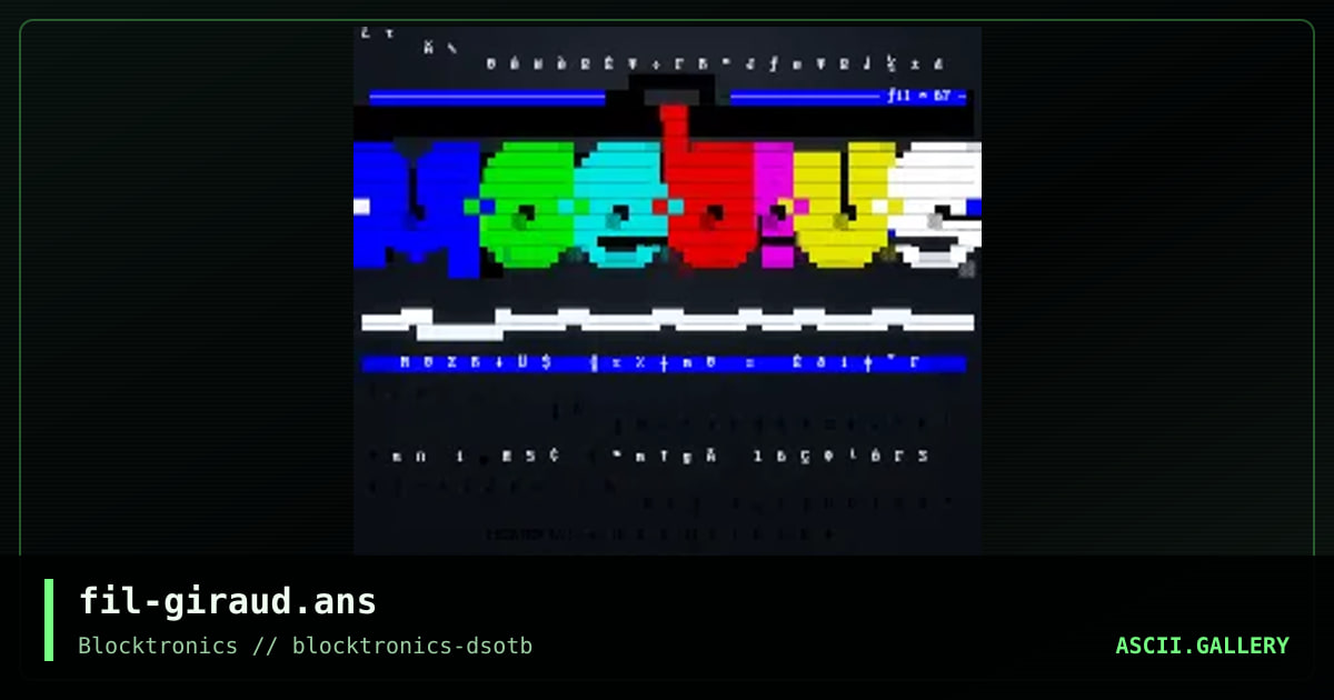 moebius: textmode drawing program, by filth, 2019