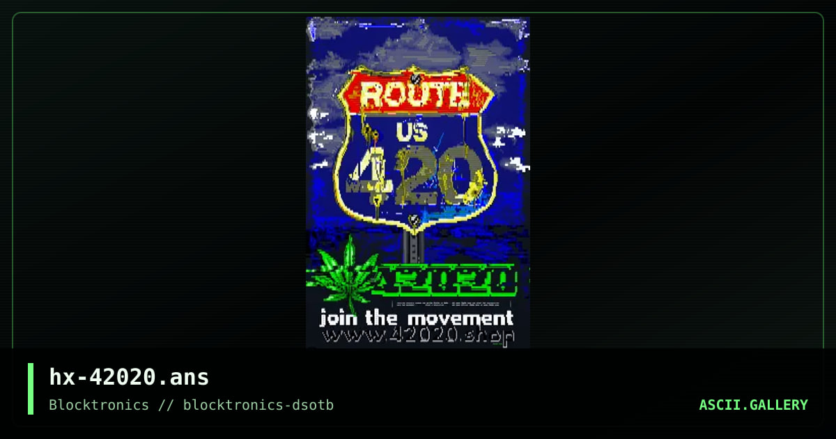 Route 42020, by hoaks, 2019
