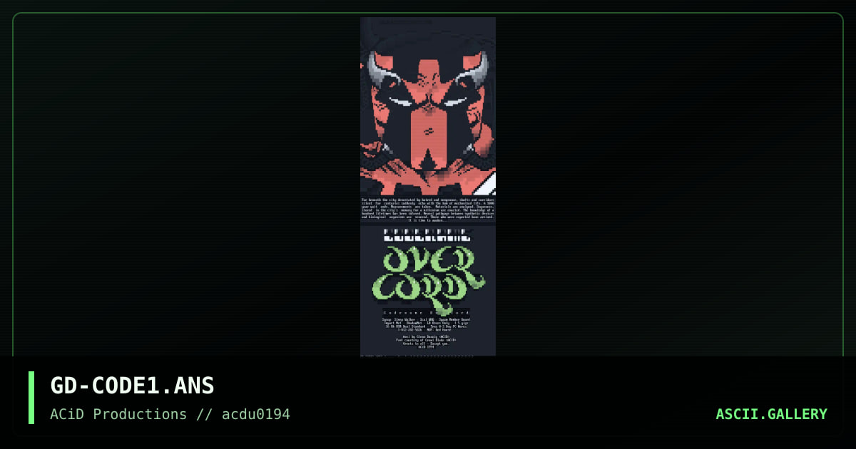 GD-CODE1.ANS, by glenn danzig, crewl blade, 1994