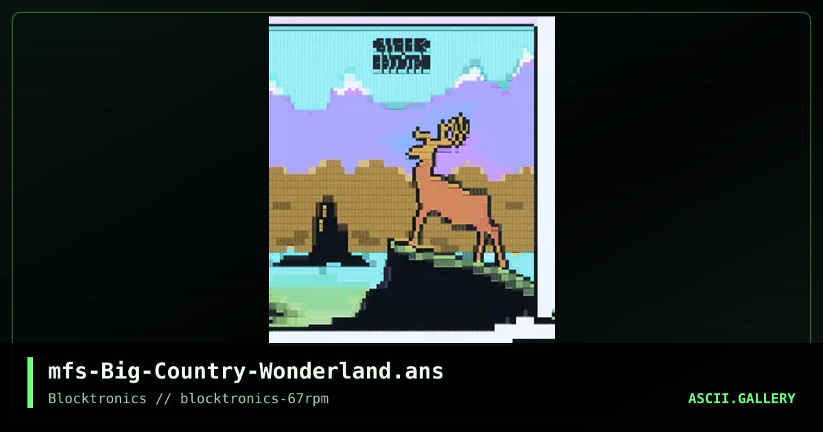Big Country - Wonderland, by mel farr suppastar, 2019