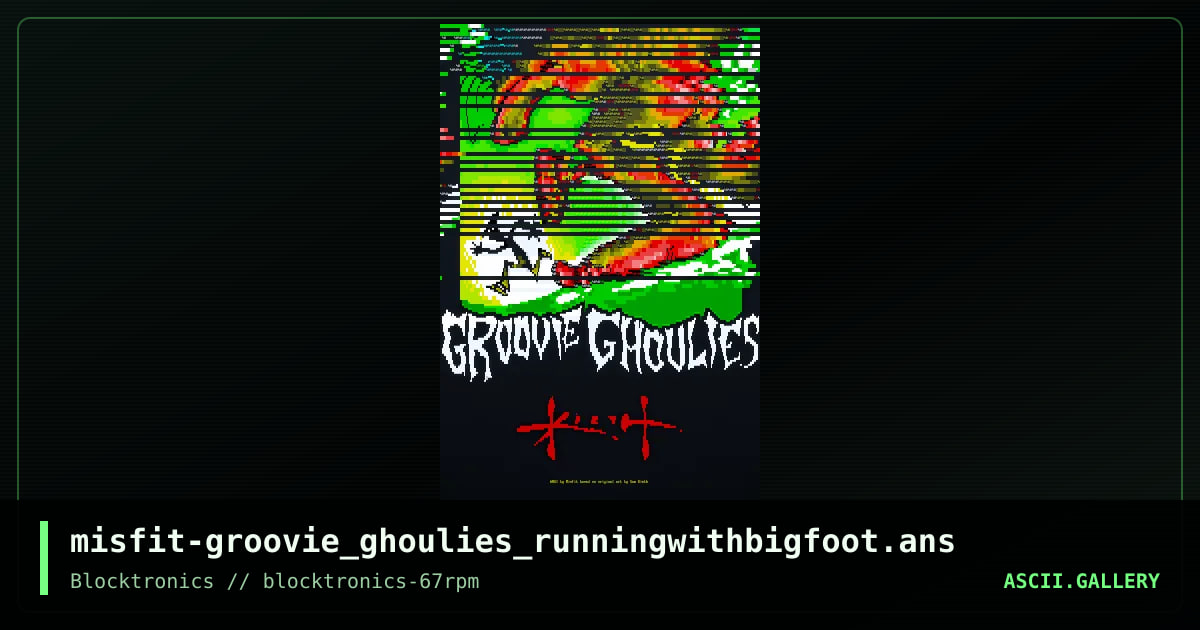 GG - Running With Bigfoot, by misfit, 2019