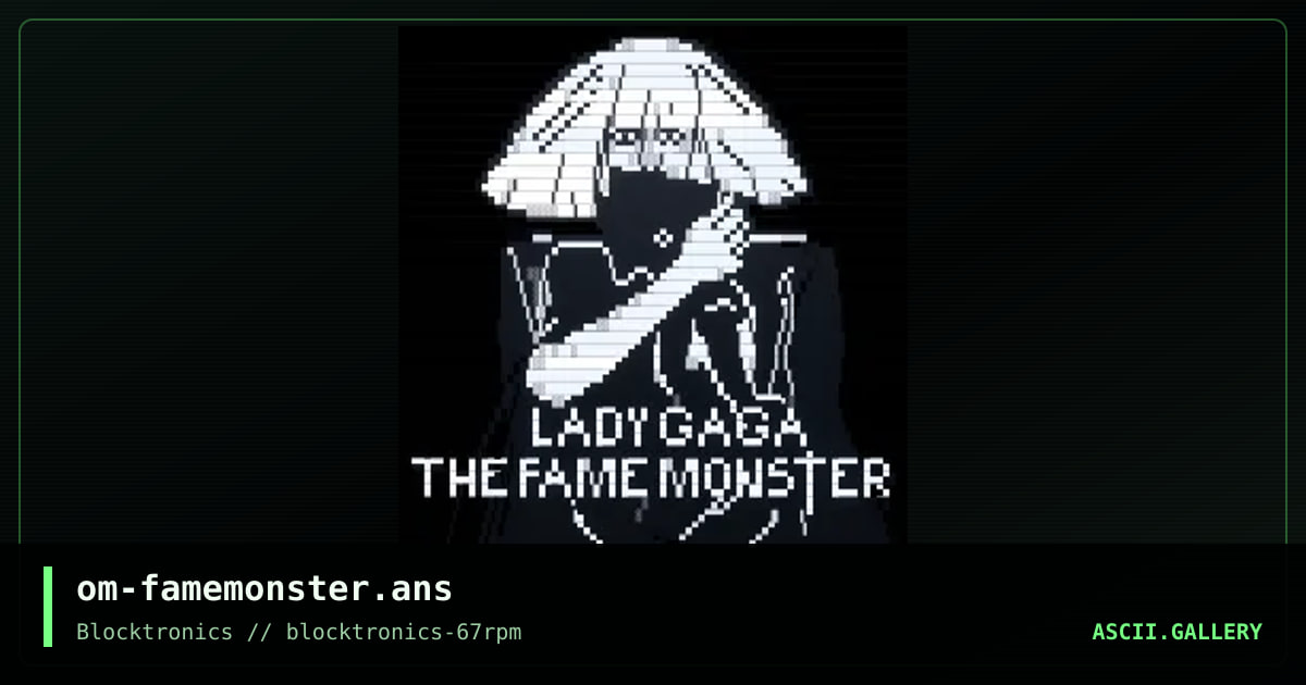 The Fame Monster, by otium, 2019