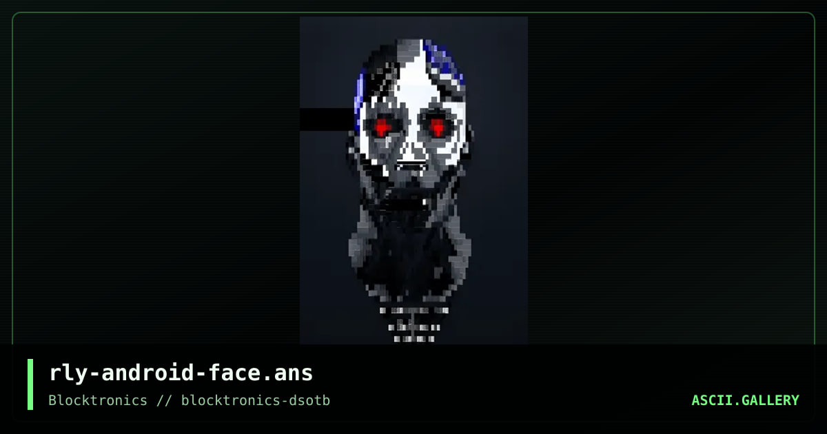 Android Face, by riley, 2019