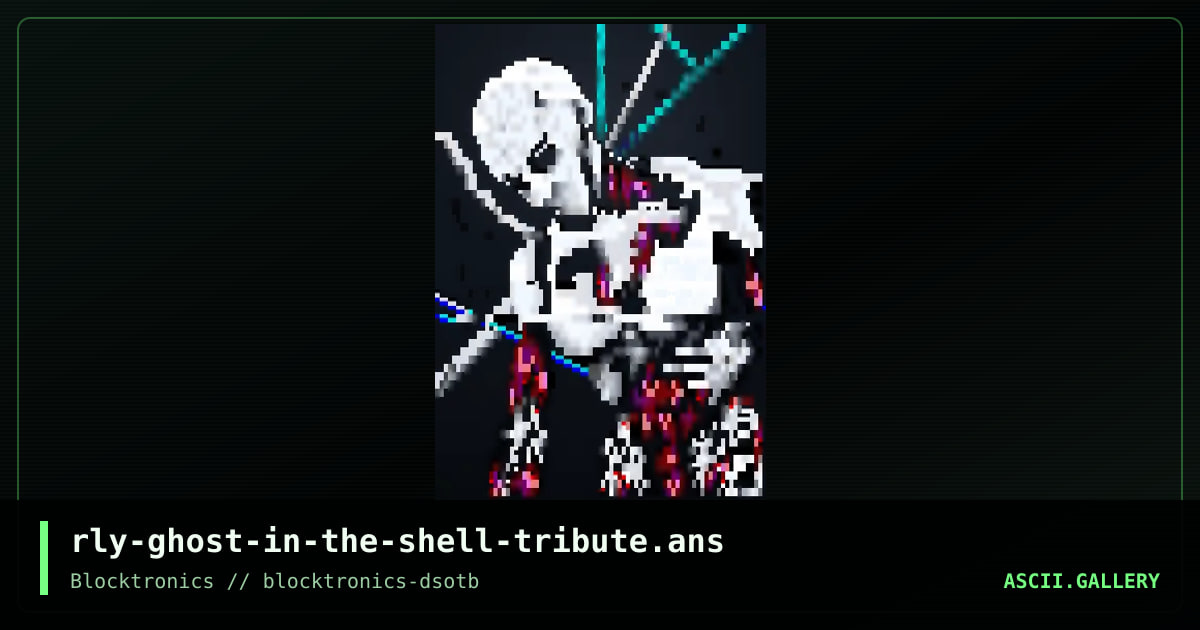 Ghost in the Shell Tribute, by riley, 2019