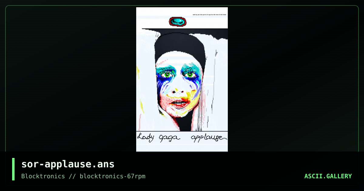 Applause, by spirit of rage, jovi, 2019