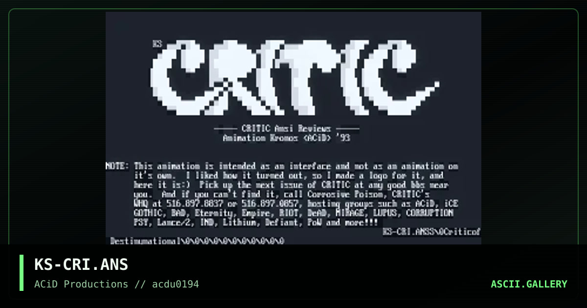 KS-CRI.ANS, by kronos, 1994