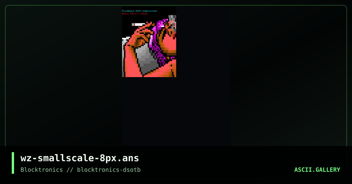 Smallscale 8px, by whazzit, 2019