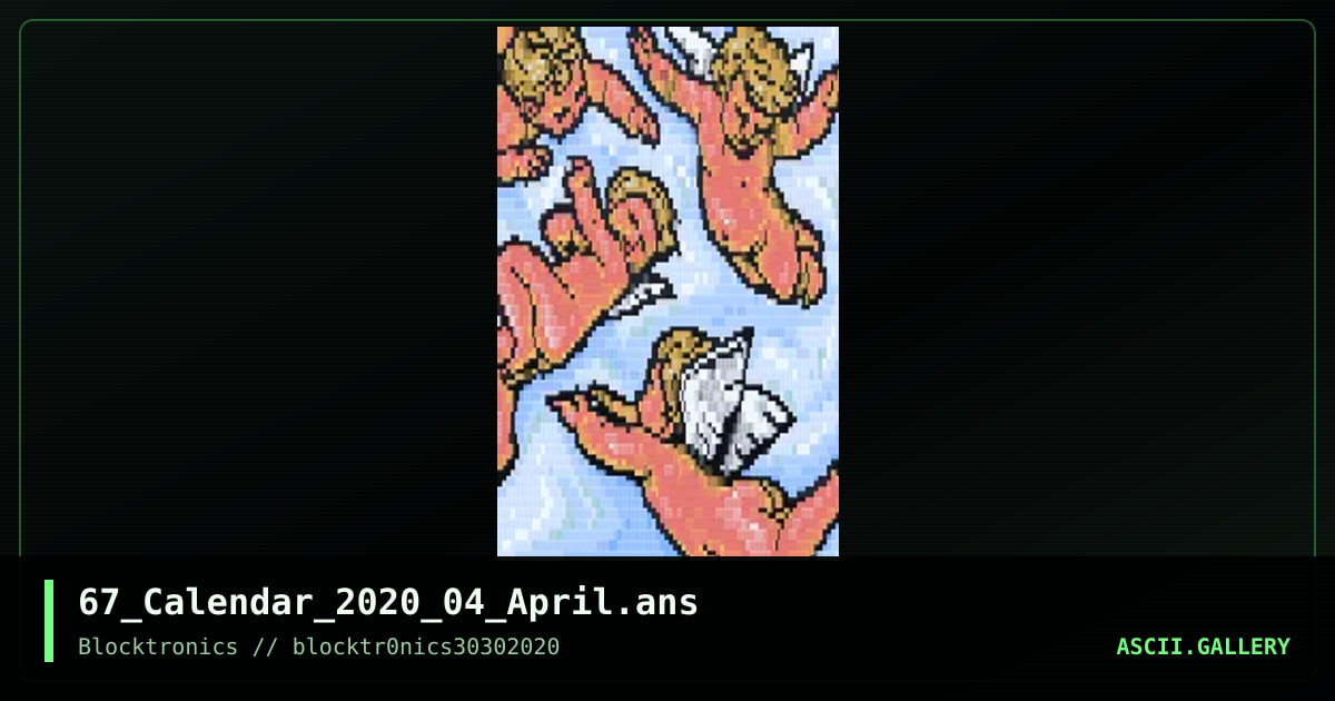 67_Calendar_2020_04_April.ans, by burps, 2020