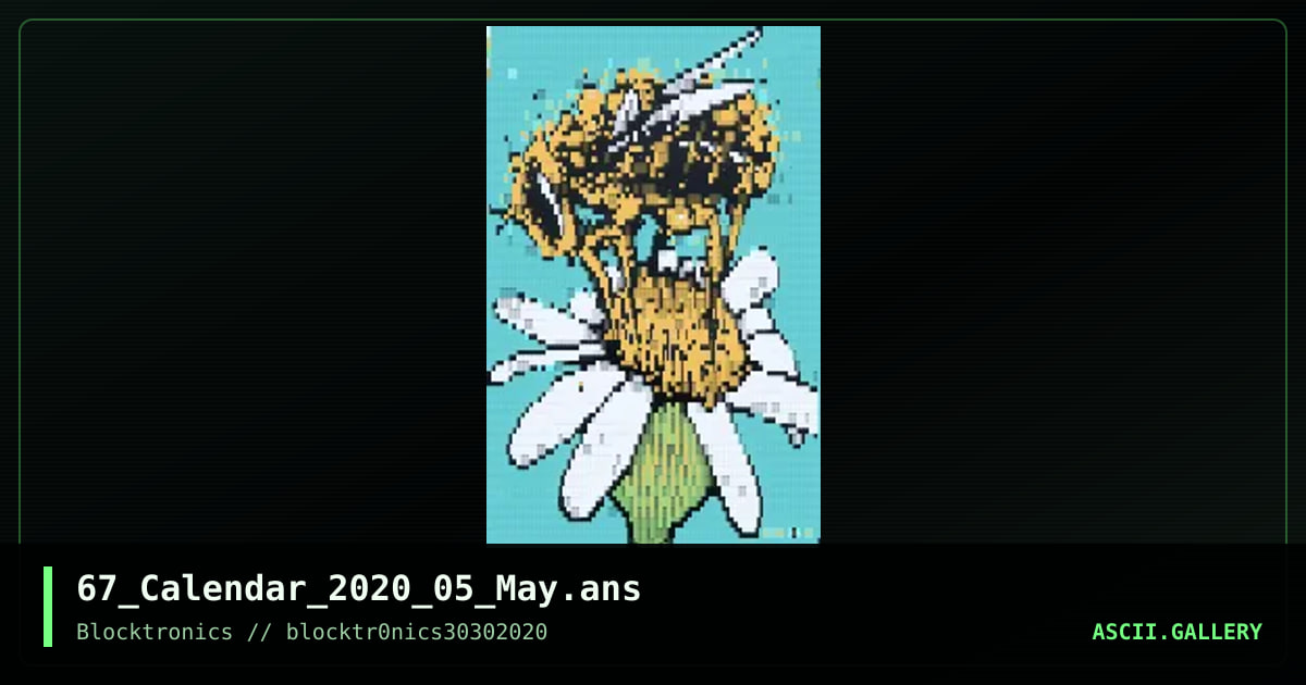 67_Calendar_2020_05_May.ans, by filth, 2020