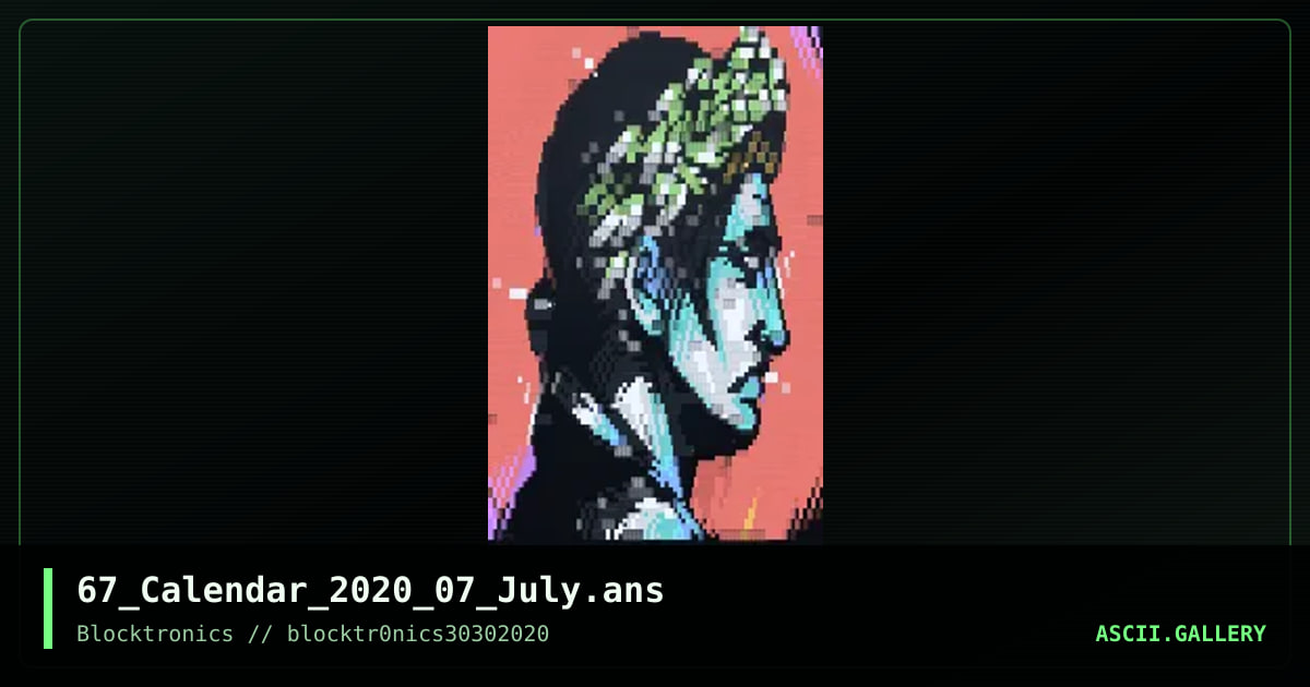 july - blocktronics 2020 calendar, by avg, 2020