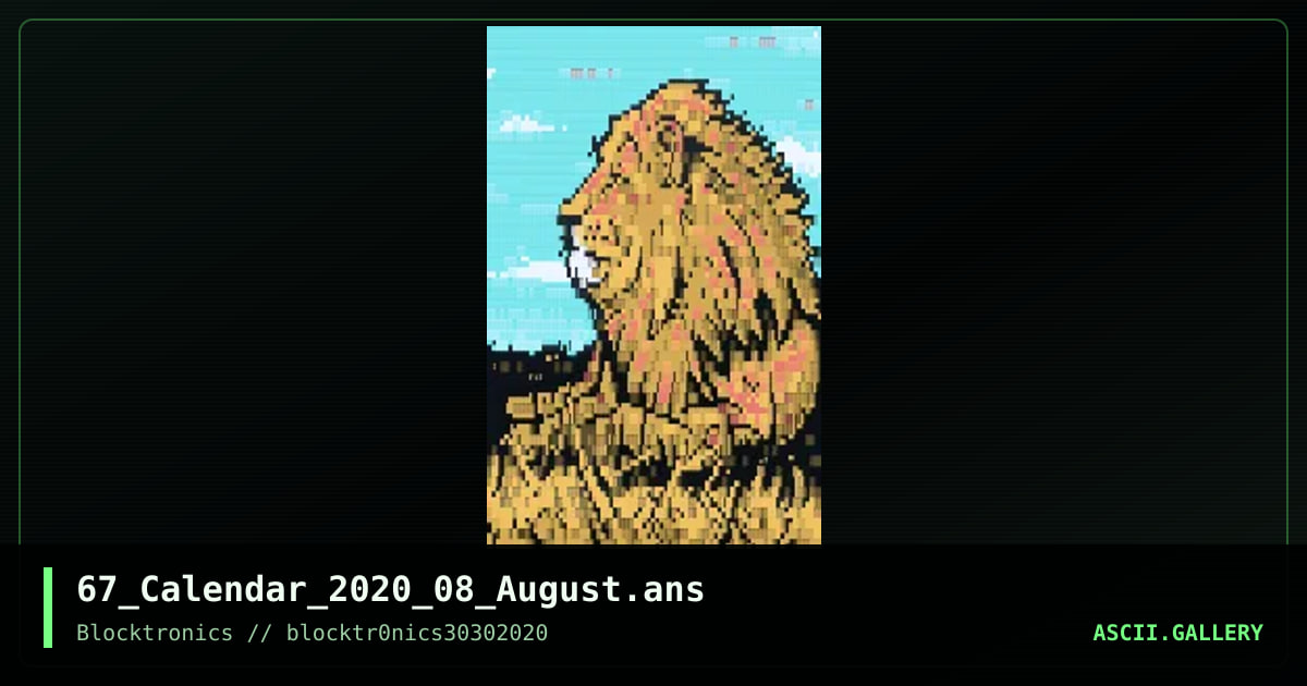 dandy lion, by filth, nail, 2020