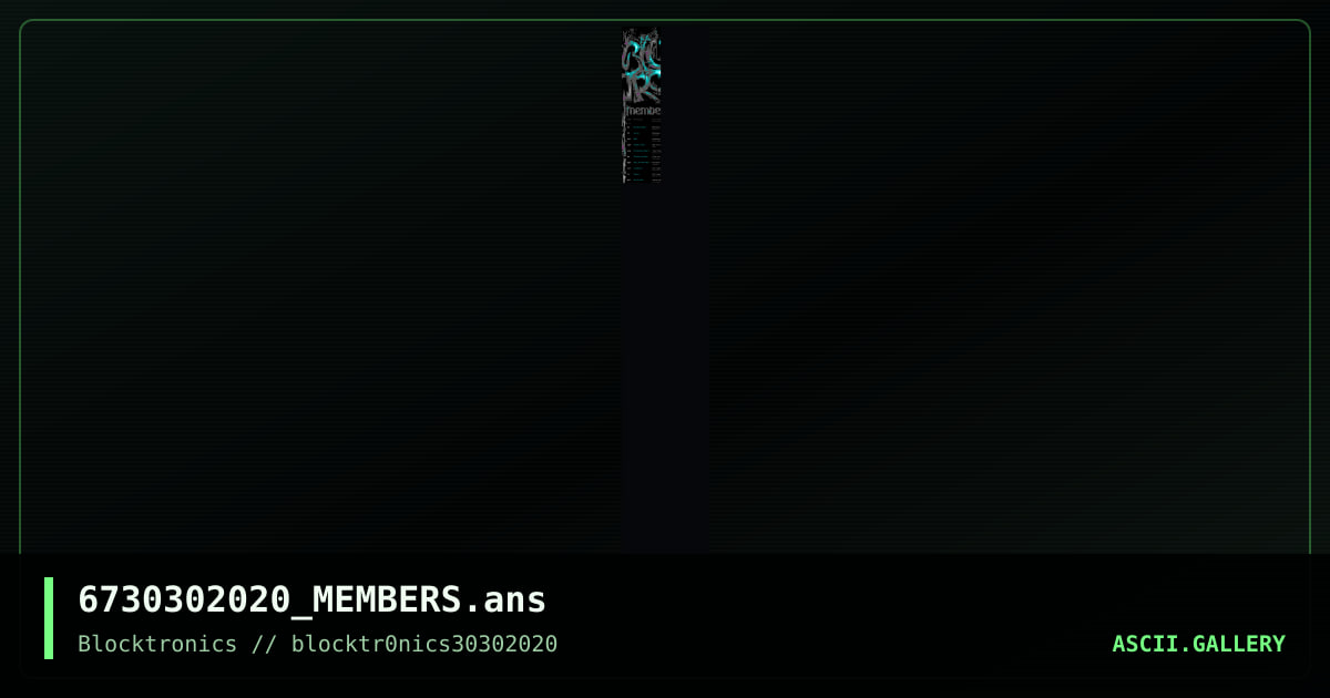 6730302020 Members and such., by nail, 2020