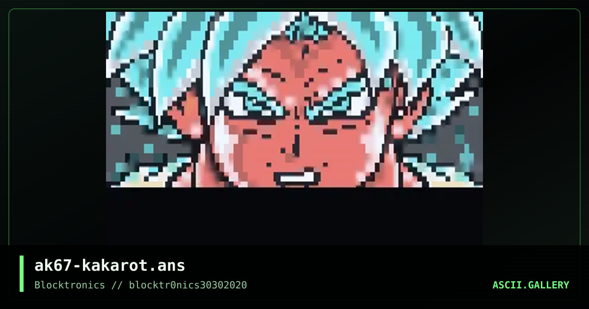 Kakarot, by alpha king, 2020