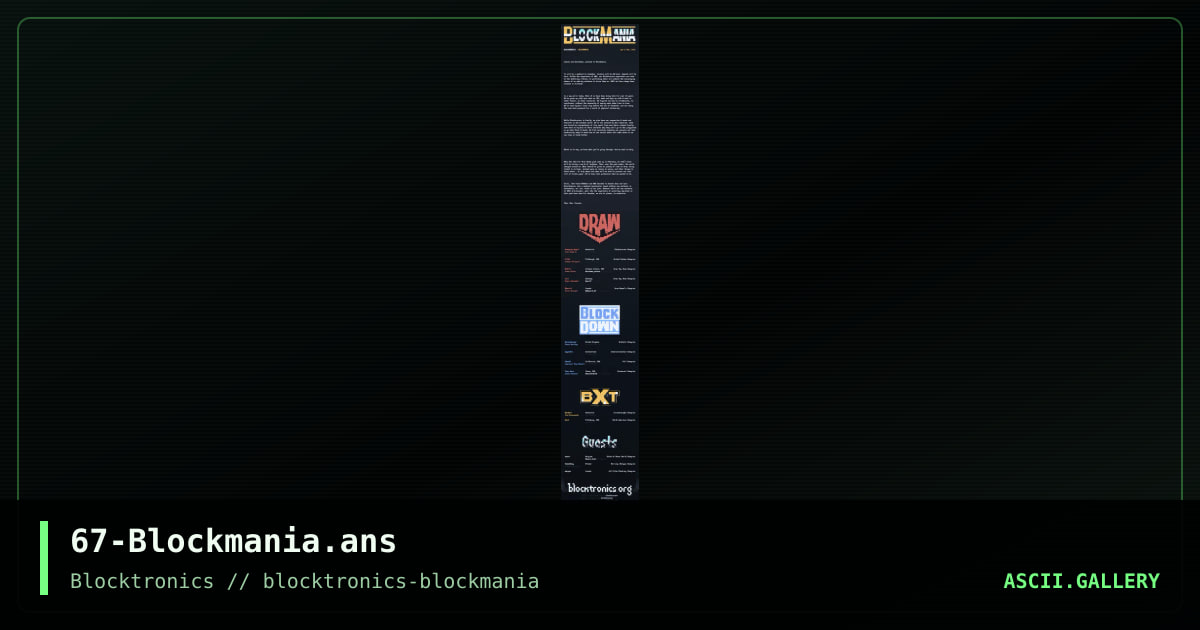 blockmania, by nail, 2020